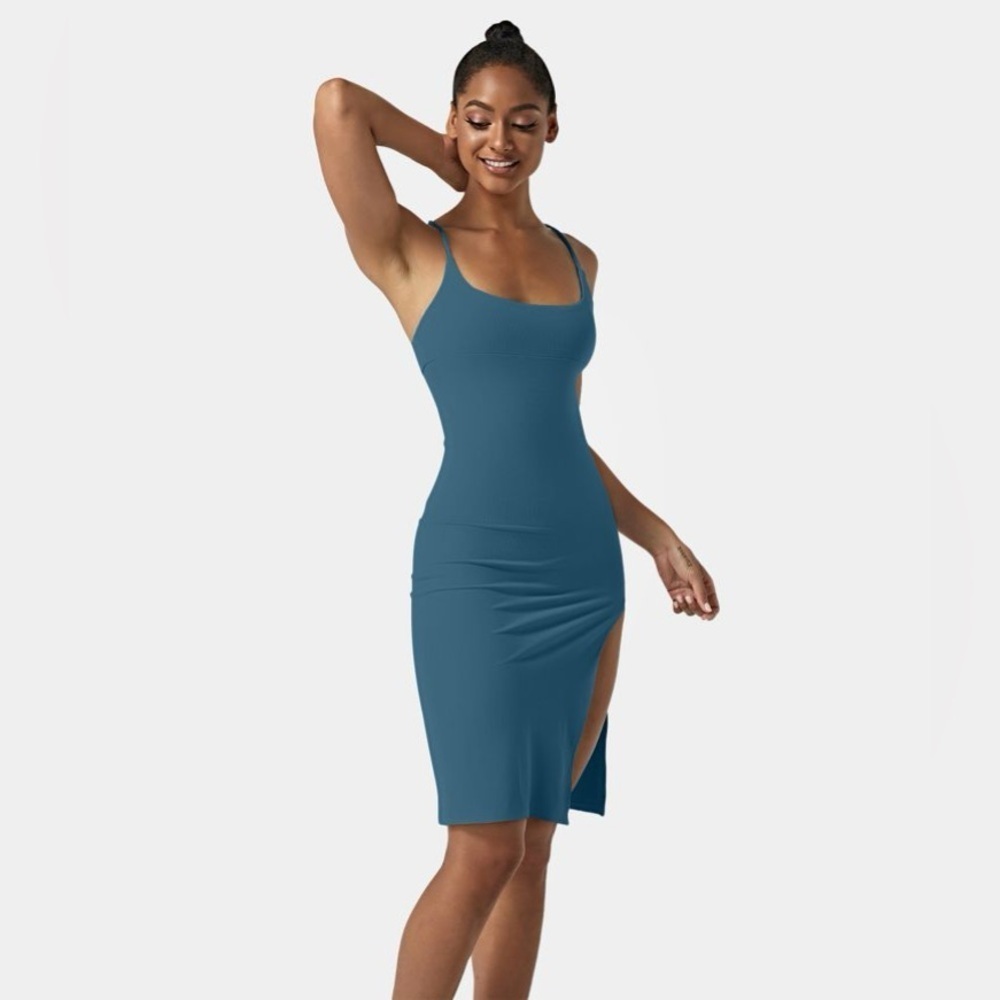 Halara Everyday Split Strap Bodycon Midi Chill Pa… - image 3